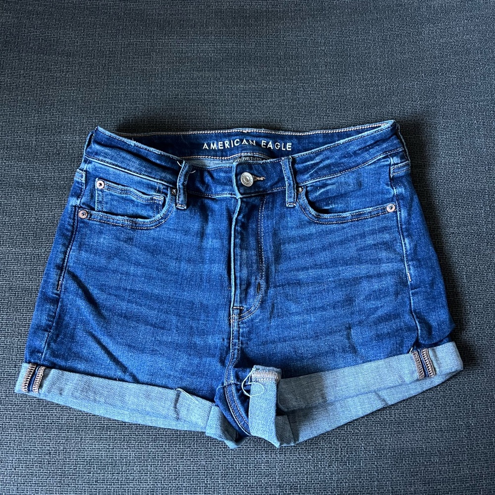 American Eagle Outfitters High Waist Stretch Denim Shorts